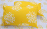 Glace cotton, superfine floral bedsheet set – 2 pillow covers, double queen size by Decent Home