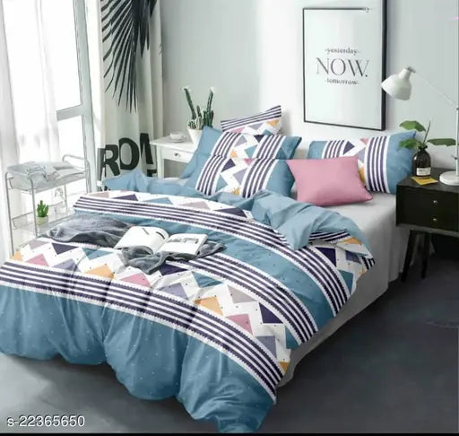 Gorgeous floral cotton blanket set, ultra-soft microfiber, free size duvet for bedroom