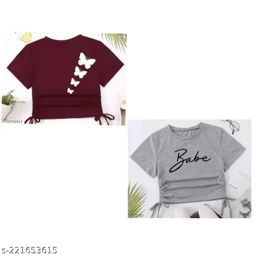 Printed cotton short-sleeved women's top from India, vibrant net pattern on stylish NEW STY DIGINER Women's blouse