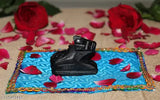Black marble Shivlingam with Shiv stone Nandi Bell, Lord Shiva copper snake pooja set of 3 for prayer - Close-up view of intricate design