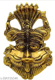 Brass Keerthi Mukudu artifact, intricate Indian handicraft showpiece of Kirthimukha idol