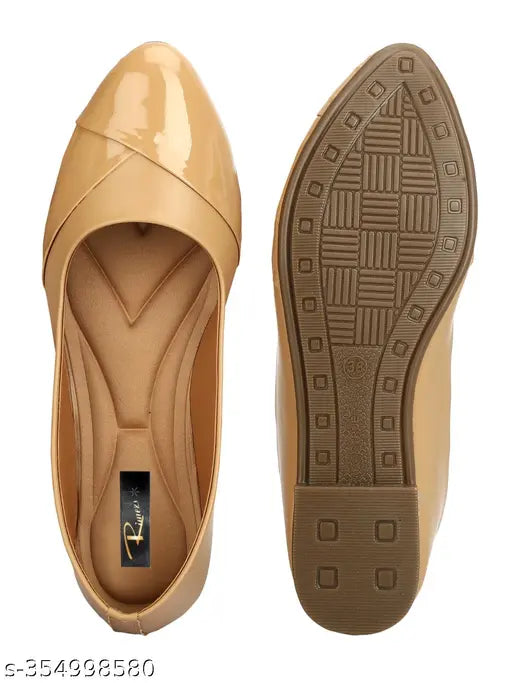PU ballerinas, colorblocked bellies by Rimezs, India-sized 4-8