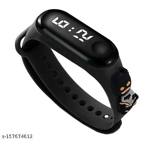 Fashionable UA smart watch with colorful cartoon character band and time display