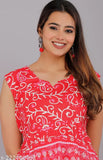 Cotton printed sleeveless kurti for women pack of 2 multicolor pink fashionable