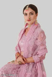 Embroidered Chikankari net lehenga set, semi-stitched (waist size 42in, length 46in), Indian craftwork