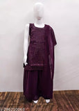 Girls festive party Kurta Pyjama Dupatta set, embellished Georgette in vibrant colors for kids' celebrations (size: 2-13 years)
