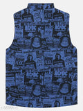Kids coats, Lil Tomatoes, vibrant design, blue and black pattern