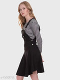 Cotton blend sleeveless classic glamorous dungaree jumpsuit, solid-colored women's fashion for casual wear