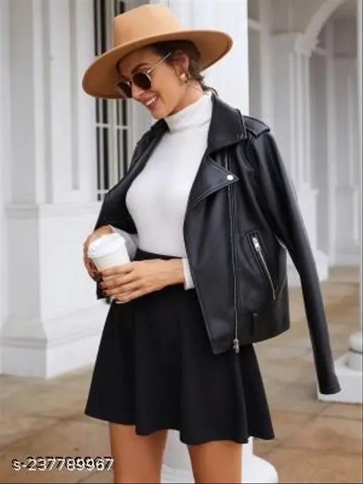 Women's skirt with black waist, midi length, zip detail