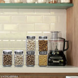Airtight glass kitchen storage containers, 1000 ml, pack of 6