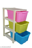 White plastic multi-purpose modular chest storage organizer with compartments