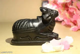 Nandi Black Marble 5cm handcrafted showpiece, small Nandi Idol for Pooja or office decor