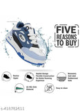 Classy Kids Boys blue sneakers with white laces and black soles