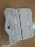 Golden beaded women's clutch purse with silver fastener