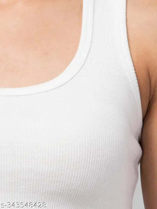 Black cotton blend t-neck contrast tank top, lightweight, ribbed, sleeveless - stylish gym attire by jugunu