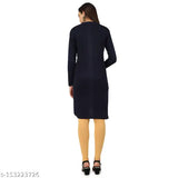 Dark blue, wool, women's full-sleeved combo offer kameez