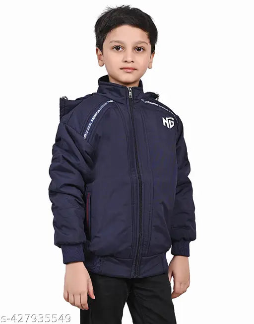 Navy blue cotton jacket boys