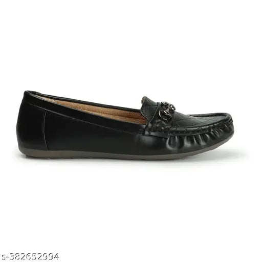 Synthetic slip-on loafers for women - Belleis flat shoes, comfortable casual footwear