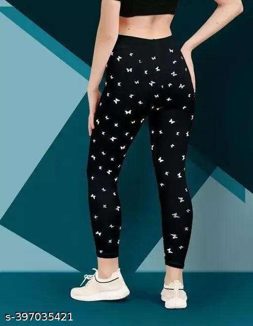 Stylish printed cotton blend jegging combo pack, featuring vibrant patterns and available in multiple sizes from 26-34 inches