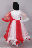 Girls net party dress, printed with intricate lace embellishments, 2-12 years