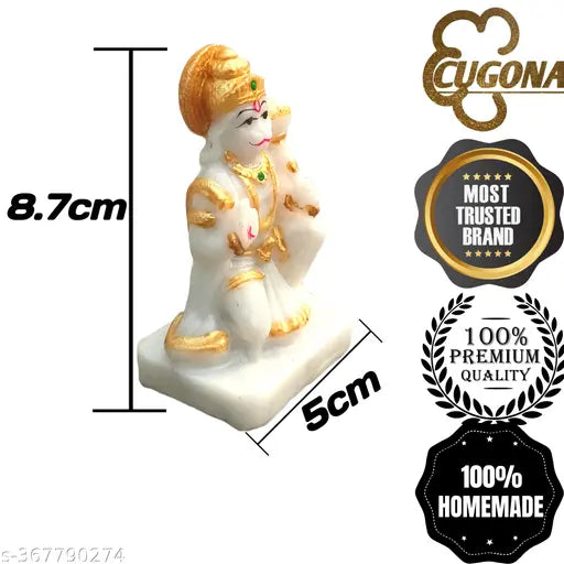 Hanuman Ji Blessing Idol, polyresin, 3 inches, sacred home decor or temple dashboard