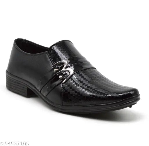 KingSwagger kids party shoes, black, lace-up design