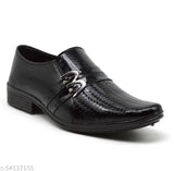 KingSwagger kids party shoes, black, lace-up design