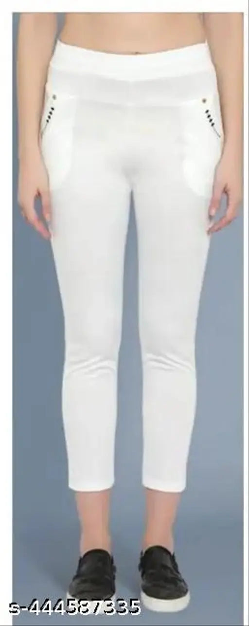 Black-Blue-White Lycra jeggings combo pack, elevate workwear with sophistication and functionality