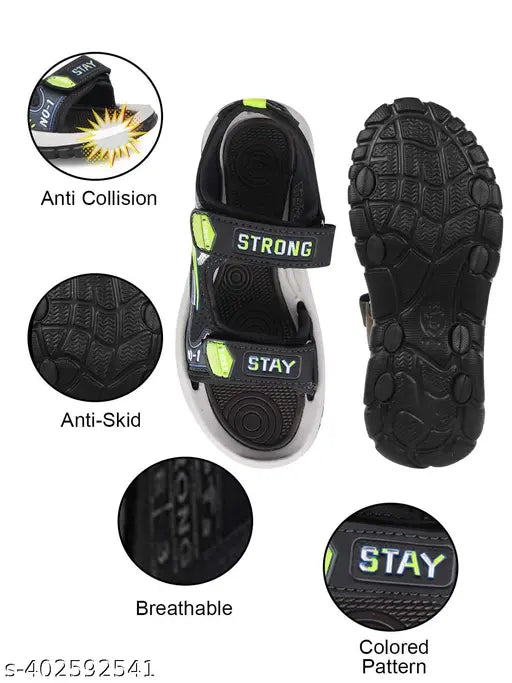Grey EVA KATS Kids Boys Printed Sandal with Angry Birds pattern, lightweight and breathable, adjustable fit with Velcro fastening, ideal for daily wear and home washable. Made for comfort and durability in India