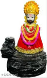 Multicolor polyresin MANNAT HARE KA SAHARA Shree Khatu Shyam JI Smoke fountain showpiece with backflow burner, ideal for home and office decor, festive occasions, and gifting
