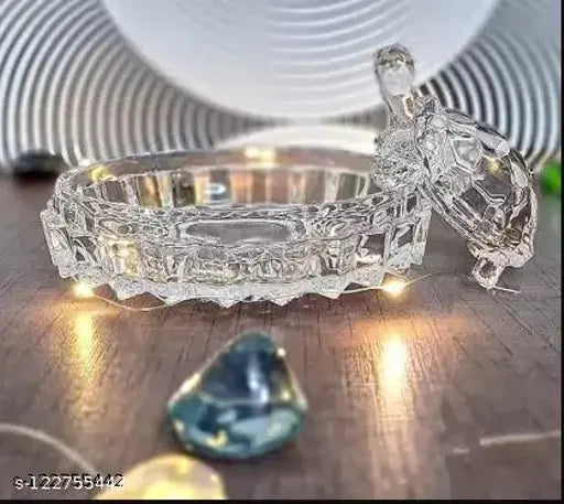 Crystal Turtle Plate, decorative showpiece for living room or bedroom, 15cm x 8cm x 15cm, Indian-made Vastu yantra with golden finish