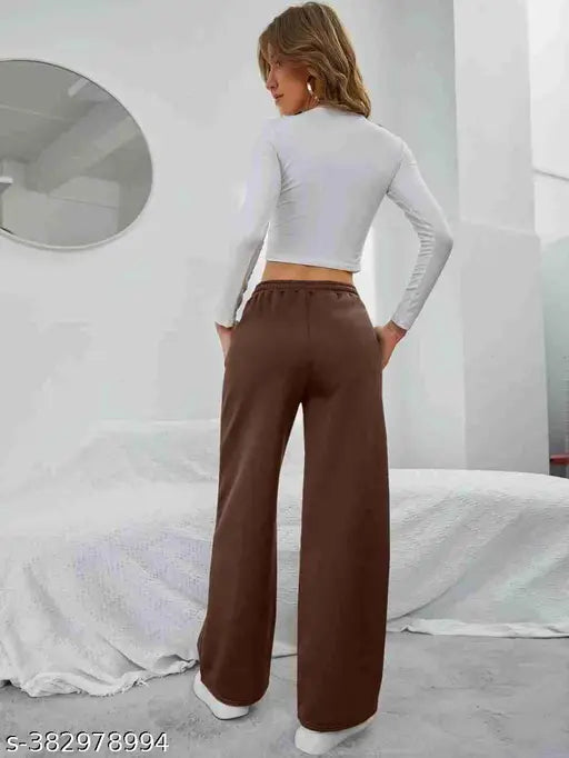 Brown straight-leg jeans