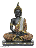 Gautam Buddha murti: 18.5x8x24 cm polyresin figurine, peaceful home decor for living room or office