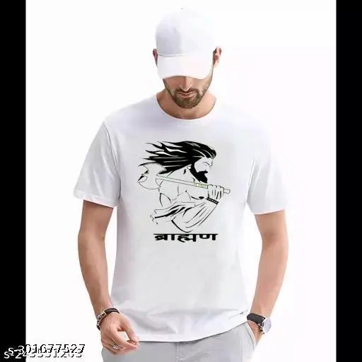 Printed Polyester Men's LTF-Round Neck Half Sleeve T-shirt, comfortable and versatile fashion for everyday wear