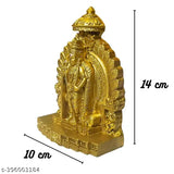 Poly resin Indian Lord Murugan idol, 10cm tall, peacock figure