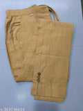 Brown women's trousers with cross pockets, cotton material