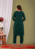 Women's traditional embroidered chikankari long kameez and pants set