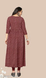 Printed crepe anarkali kurti for women, pack of 1, trendy fashion
