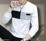 Striped long-sleeve cotton t-shirt by Daho Men, Sizes: S, M, L, XL, XXL. Made in India