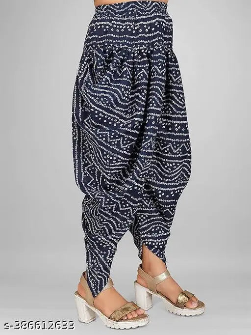 New Labdhi Fashion Cotton Kurti set with Dhoti & dupatta, best for summer party wear. Printed cotton kurti with shoulder straps, knee-length and dhoti pants