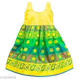 Fabulous Kid's Chanderi Silk Lehenga Choli with waist belt, applique design, short sleeves, multiple sizes available, traditional Indian dress made from high-quality material