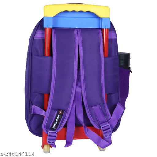 Purple waterproof trolley bag (30 L), durable polyester net Indian Riders Barbee Gorgeous school bag for kids, perfect for carrying A4 notebooks and daily essentials