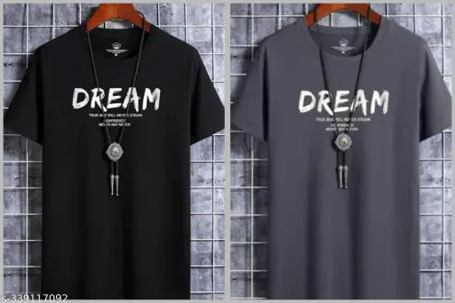 Elegant mens Lycra t-shirt combo, printed graphic design for summer and autumn seasons