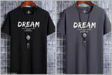 Elegant mens Lycra t-shirt combo, printed graphic design for summer and autumn seasons
