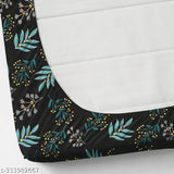 Multi-colored cotton double bedsheet with pillow covers (90x90, 78x72 inches), elastic fitted and machine washable - Soniasaa Brand