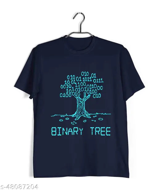 Cotton round-neck t-shirt for men with engineering computer science coder print, India-made casual wear for tech enthusiasts