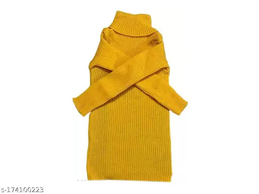 Woolen high neck sweater for baby boys & girls (multipack of 2), solid pattern, Indian origin
