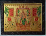 Synthetic resin Hindu home decor: Graha Lakshmi with cow entering house, Indian outdoor sculpture