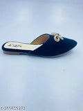 Embellished velvet ballerina flats for women - Indian made