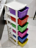 Multicolor storage organizer 6x1xl with various compartments and containers